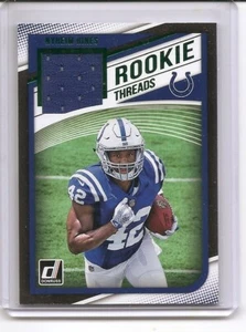 2018 Donruss Nyheim Hines Rookie Threads Green Jersey Card Indianapolis Colts - Bild 1 von 2