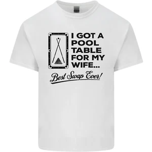 A Pool Cue for My Wife Best Swap Ever! Mens Cotton T-Shirt Tee Top - Picture 1 of 101