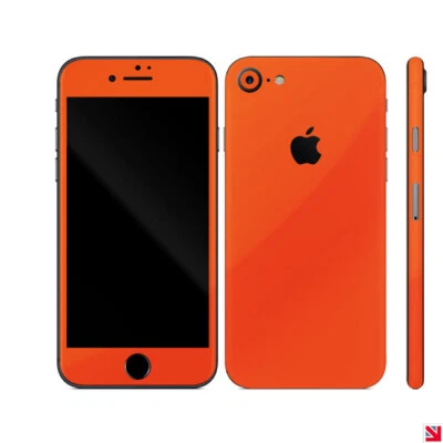 Calcomanía de vinilo pegatina de vinilo ROJO FLUORESCENTE NARANJA iPhone 7 Foto 1 de 2