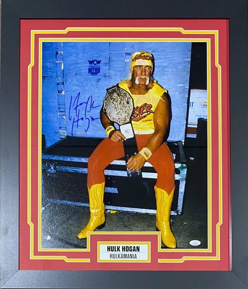 Foto firmada por Hulk Hogan autografiada enmarcada 16x20 autenticada por JSA 1 Foto 1 de 2