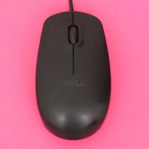 Genuine Black Dell USB Optical Mouse w/ Scroll Wheel MS111-L - Picture 1 of 3