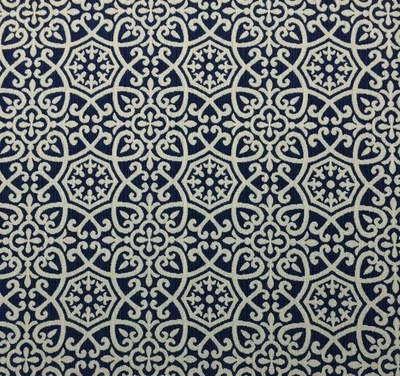 OUTDURA FOR BALLARD DESIGNS BALLARD DESIGNS NAPLES BLUE WHITE SCROLL OUTDURA OUTDOOR INDOOR FABRIC BY YARD