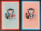 Cat Kitten By Abigail 2 Vintage Single Swap Playing Cards Pair Blank Back