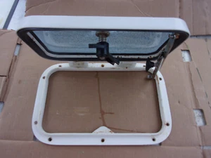 MANSHIP ce 16.25x10.5 Marine Bow opening Deck Hatch used - Picture 1 of 5