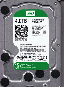 Western Digital WD40EZRX-00SPEB0 HGRNNTJMAB JAN 2014 4TB SATA 3.5" A11-13 - Picture 1 of 2
