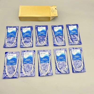 TOOTAL Vintage bulk Circular Knitting PIN 5MM 40cm (x10) Needles  - image 1 of 4