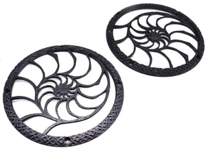 Nautilus Style Grill Mod L/R Set für Monoprice M1060 Kopfhörer (GRAU/SCHWARZ) - Bild 1 von 21