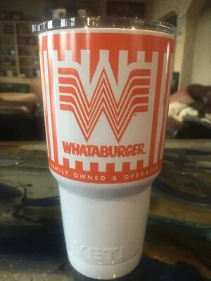 Whataburger Yeti Rumbler Tumbler New Texas White Orange Authentic!!!! 30oz