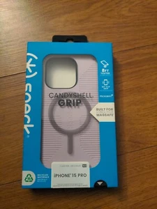 Speck📲CANDYSHELL Grip Magsafe Case For iPhone 15Pro Soft Lilac - Picture 1 of 10