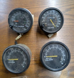 80's 90's Polaris Snowmobile Gauges UNTESTED/ FOR PARTS OR REPAIR  - Picture 1 of 10