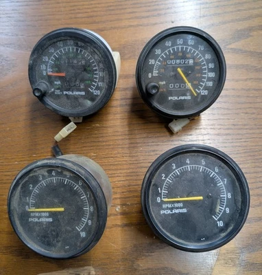 80's 90's Polaris Snowmobile Gauges UNTESTED/ FOR PARTS OR REPAIR  - Image 1 of 4