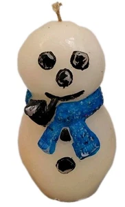 Vintage Christmas Snowman Candle – 9" Tall, Never Lit With Pipe In Mouth - Picture 1 of 4