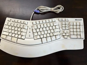 Vintage Microsoft Keyboard Elite X03-51763 Natural PS2 Wired X03-51764  - Picture 1 of 10