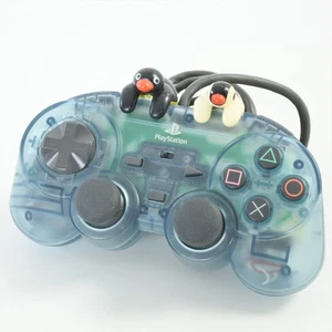 ASCII PAD PINGU Version Clear Blue Controller For Playstation PS1/PS2 1775 - Picture 1 of 4