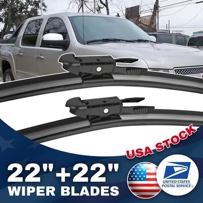 Nuevo limpiaparabrisas delantero negro duradero 22"+22" para GMC Yukon 2007-2008 Foto 1 de 4