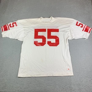Vintage 60s Champion Products Football Jersey XL MADE IN USA White Red #55 - Picture 1 of 16