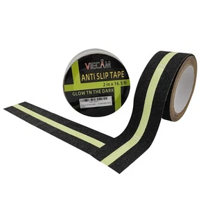 Premium Anti Slip Traction Tape 2" x 16.5 FT - Glow in Dark Green Black - Picture 1 of 9