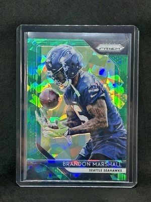 2018 Panini Prizm Green Crystals Prizm /75 Brandon Marshall #23 A6 - Image 1 of 2