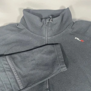 RLX Ralph Lauren Fleece Sweater - Mens XL - Black 1/4 Zip Pullover Fleece - Picture 1 of 10