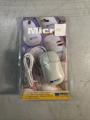 Vintage NEW Factory Sealed Micro Comfort PC Mouse PS/2 PD39P 1998 RETRO GAMING  - Image 1 of 2