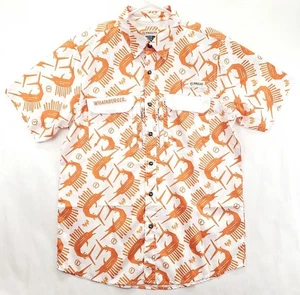 Magellan Whataburger Shirt Mens S White Orange Fish Gear Relaxed Fit - Picture 1 of 14
