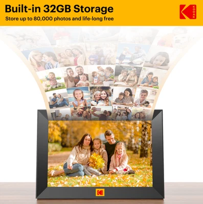 KODAK 10.1-inch Classic Digital Photo Frame CF102P, Wi-Fi, HD Touch-Screen 32GB - Image 1 of 4