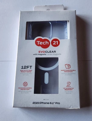 Tech21 Evo Clear MagSafe Protective Case  For Apple iPhone 15 Pro 6.1" - Image 1 of 2