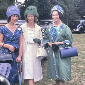 RETRO Film Photo Slide Art Cafe Junk 60s Ascot Fashion Car Jaguar Holden Ford - Picture 1 of 3