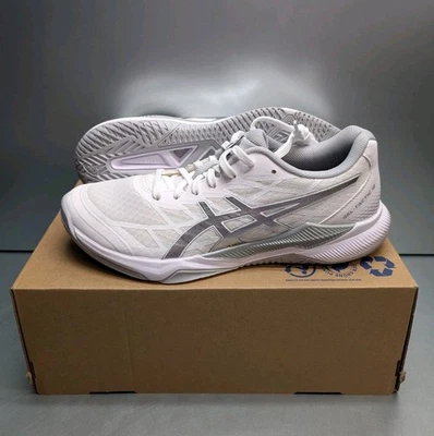 New *No Lid* Womens Asics Gel-Tactic 12 Volleyball Shoes White Silver Size 8.5 - Image 1 of 4