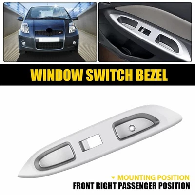 Cubierta del panel del bisel del interruptor de la ventana de la puerta lateral derecha para Toyota Yaris 2007 2008-2010 Foto 1 de 4