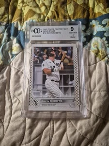 2022 Gavin Sheets RC Beckett 9 Topps Series One Rookie Chicago White Sox #12 - Picture 1 of 2