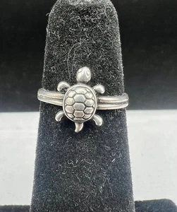 Vintage Avon .925 Sterlingsilber Schildkröte verstellbarer Ring Größe 3 1,7 g - Bild 1 von 7