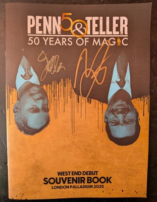 Penn & Teller 50 Years of Magic Souvenir Book - autographed - Image 1 of 2