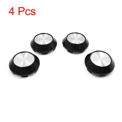 Tapacubos central de rueda de neumático de coche con 6 orejetas de 68 mm de diámetro 4 piezas con calcomanía de insignia tono plateado Foto 1 de 4