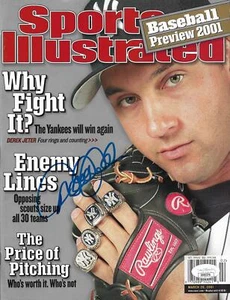 Derek Jeter Autograph Signed Yankees Sports Illustrated Magazine 3/26/2001 - JSA - Picture 1 of 3