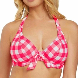 Freya Totally Check Neckholder Bikini Oberteil 2924 Bügel Bademode UK 30DD Neu - Bild 1 von 2