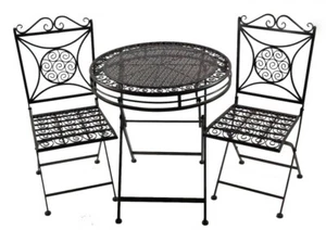 Tischset Santos aus Metall klappbar 3-tlg. - Gartenmöbel Sitzgarnitur - Bild 1 von 1
