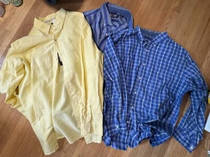 Lot of 3 Chaps Long Sleeve Dress Shirts Men's Size XL (1 is NWT) - Picture 1 of 5