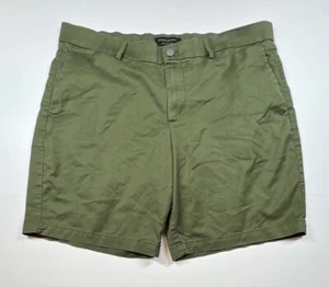Pantalones Cortos Chinos Temp Banana Republic Para Hombres Talla 38 En Algodón Verde Poli Spandex - Imagen 1 de 7
