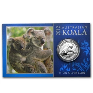 Australia $ 0.1 Koala 2012 1/10 oz .999 Silver Coin (with assay card) - Picture 1 of 5