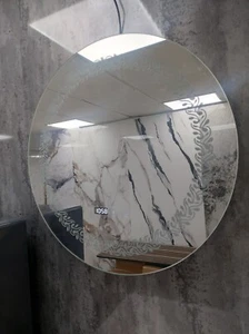 LED Bathroom Mirror Circle De Mist Bluetooth Temperature 3 Colours - Picture 1 of 5