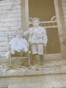 Casale antica foto fine 1800 bambini baby fattoria set armadietto carte - Foto 1 di 8