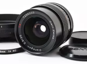 Near MINT Contax Carl Zeiss Distagon T* 25mm F/2.8 MMJ Lens C/Y Mount From Japan - Picture 1 of 13
