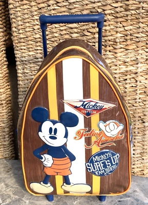 Disney Mickey Mouse Totalmente Impresionante Equipo de Surf Rodante Niños Maleta Equipaje Foto 1 de 4