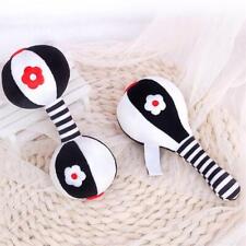 2PCS Black And White Baby Sand Hammer Rattles Toy Baby Vision Training Toy E_New