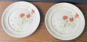 2 Country Diary of an Edwardian Lady Noritake Edith Holden Poem Dinner Plates - Picture 1 of 9