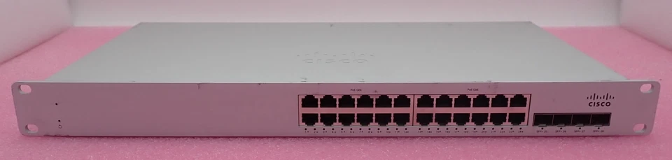 Cisco Meraki MS225-24P-HW 24x 1G PoE+ 4x 10G SFP+ Cloud Managed Switch UNCLAIMED - Image 1 of 4