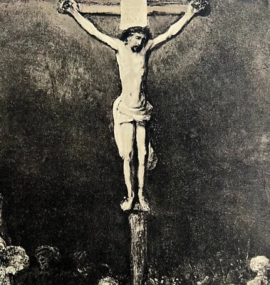 Rembrandt 1944 Jesus Christ On The Cross Phaidon Gravure Phaidon Print DWU9 - Image 1 of 2