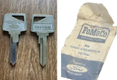 Juego de llaves en blanco Ford Falcon 1959-1965 Ranchero 60 61 62 63 64 NOS Foto 1 de 2