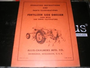 Allis-Chalmers Dünger-Seitenabrichter 200 Grubber Bediener manuell - Bild 1 von 1